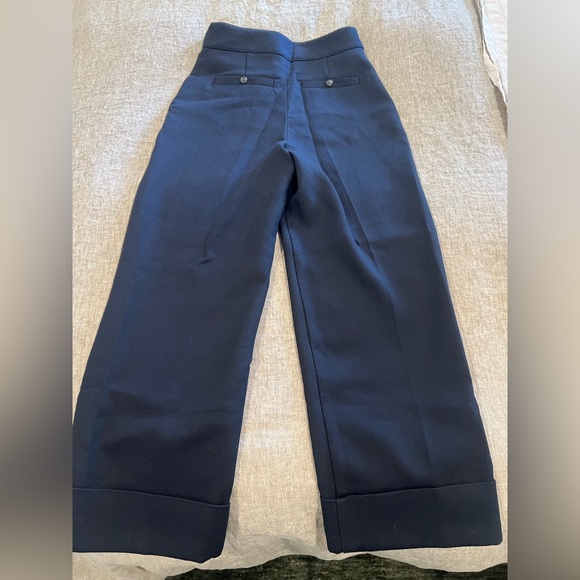 Classic Navy Straight-Leg Dress Pants - Picture 2 of 6